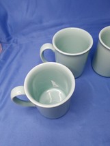 Corning Green Mugs Cups Goes With The Forever Yours Pattern Set of Four USA - £8.34 GBP