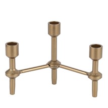 Better Homes &amp; Garden 6&quot; Black Gold Iron Pillar Taper Candle Holder Cand... - $608.00 MXN