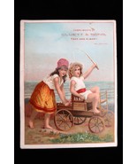 Antique Victorian Trade Card 1880&#39;s Cluett &amp; Sons Gabler Piano Albany &amp; ... - $29.99