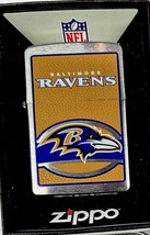Retired NFL Baltimore Ravens Leather Look Zippo Lighter - $23.70