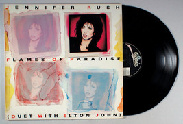 Jennifer Rush - Flames of Paradise (1987) Vinyl 12&quot; Single • IMPORT • Elton John - £7.57 GBP