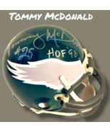 TOMMY MCDONALD AUTOGRAPHED SIGNED PHILADELPHIA EAGLES THROWBACK MINI HEL... - $148.49