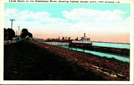 Levees Mississippi River Highest Danger New Orleans LA UNP WB Postcard E11 - £8.58 GBP