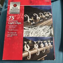 Home Accents Holiday 75-Pack All Purpose Light Clips New in Box - $6.92