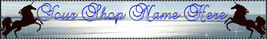 Blue and Black Unicorn custom created web banner Uni 2A - $7.00