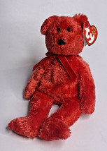 2001 Ty Beanie Baby &quot;Sizzle&quot; Retired Red Teddy Bear BB12 - $9.99