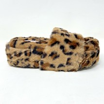Sugar Wryde Leopard Brown Platform Womens Fluffy Slip On Slipper Warm Sa... - $7.95