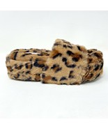 Sugar Wryde Leopard Brown Platform Womens Fluffy Slip On Slipper Warm Sa... - $10.90 CAD