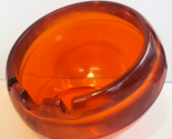 VIKING Orange ART GLASS &quot;ORB&quot; ASHTRAY Vtg Mid Century Modern MCM (Large ... - £91.64 GBP