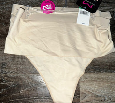 Maidenform ~ 2-Pair Women&#39;s Smooth Thong Panty Light Control Beige ~ S - $22.76