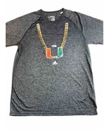 Miami Hurricanes Shirt Men&#39;s Large Turnover Chain T-Shirt Gray Ultimate ... - £11.66 GBP