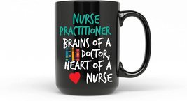 Large Black NP Nurse Practitioner 15 oz Coffee Mug - £16.05 GBP