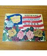 1941 Tournament Of Roses Parade Pasadena Souvenir Postcard Book Rose Bowl  - $9.74