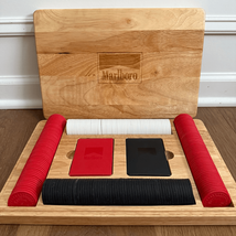 Vintage 90s Marlboro Oak Box Poker Set Chips Cards - $805.24 MXN