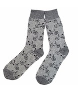 Men&#39;s Hipster Gray &amp; Black Bicycle Ride Bike Novelty Crew Dress Socks - €17,15 EUR