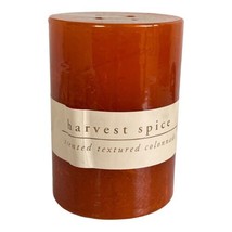 Pier 1 One Harvest Spice Scented Textured Pillar  Colonnade Candle 3” x 4” New - £22.40 GBP