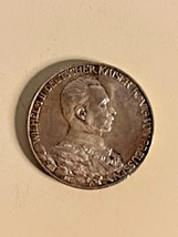 Germany Prussia Drei Mark 1913 A Silver Wilhelm Ii 25TH Year Of Reign - £31.56 GBP