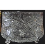 American Brilliant Cut Glass  3 Footed trifle Bowl - $195.00