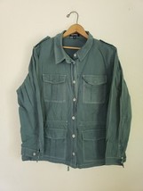 Buffalo David Bitton Utility Military Coat Jacket size XL GREEN 4 POCKET... - $24.80