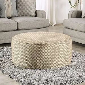 Furniture of America Laurel Transitional Round Pattern Fabric Upholstere... - $1,345.99