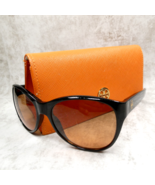 Tory Burch Gloss Black Gradient Sunglasses w/Case - TY 7032 501/95 56-17... - $57.37