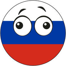 Russia Country Ball Derp Googly Eyes Vinyl Decal 6 inches wide - £7.87 GBP+