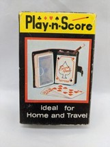 Vintage Play-N-Score Travel Playing Card Score Pad And Deck Holder - £15.29 GBP