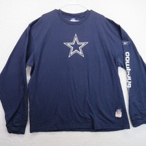 Dallas Cowboys T Shirt Extra Large Blue On Field Reebok NFL Football Lon... - £18.50 GBP