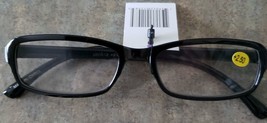 Plastic Framed Reading Eye Glasses ~ Black Frame ~ +2.50 Strength ~ K82 - $14.96