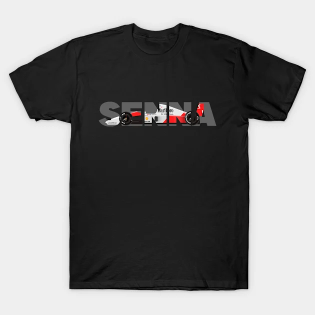 Ayrton Senna&#39;S Mclaren Honda Mp4/6 Illustration T-Shirt - $319.81 MXN