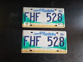 Matched Pair 2001 Manitoba License Plates - $21.99