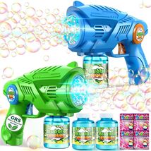 Colorful 2-Pack Bubble Gun Set for Kids - Automatic Bubble Toys for Outd... - $39.55