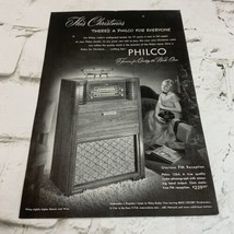 Vintage 1947 Advertising Art Print Ad Philco Radio Famous For Quality Christmas - £7.39 GBP