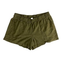 Old Navy Womens Shorts Large Green Pockets Hot Pants Tencel Lyocell 4&quot; Inseam - £14.14 GBP