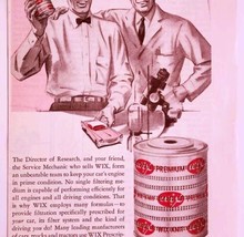 1958 Wix Premium Auto Car Oil Filter Advertisement Automobilia Vintage D... - $19.99