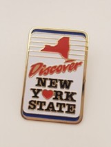 DISCOVER New York State Collectible Souvenir Lapel Hat Pin Travel Pinchback - $16.63