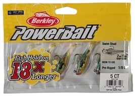 Berkley PowerBait 2”  1/8 Oz Pre-Rigged Baby Bass Swim Shad - £7.10 GBP