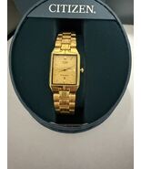 Citizen Mens Gold-Tone Quartz Day/Date Wristwatch - $175.00