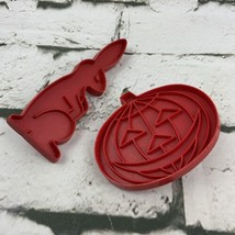 Vintage Tupperware Cookie Cutter Forms Molds Pumpkin Easter Bunny - £4.65 GBP