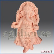 egbhouse, 2D silicone Soap/clay/cold porcelain mold-Ganesha,Lord of Success - £16.00 GBP