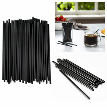 1000 Ct Stirrers Plastic Coffee Bar Black Straw Cocktail Sip Sticks Stra... - $24.99