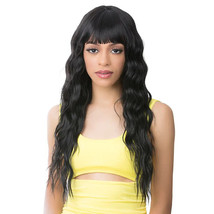 Its A Wig Hh Bang Loose Wave Human Hair Synthetic Blend Wig 26&quot; - £39.30 GBP