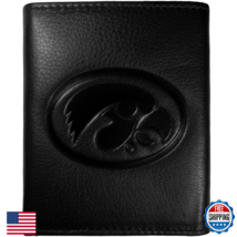 NCAA Siskiyou Iowa Hawkeyes Embossed Leather Tri-fold Wallet Men's - $32.50