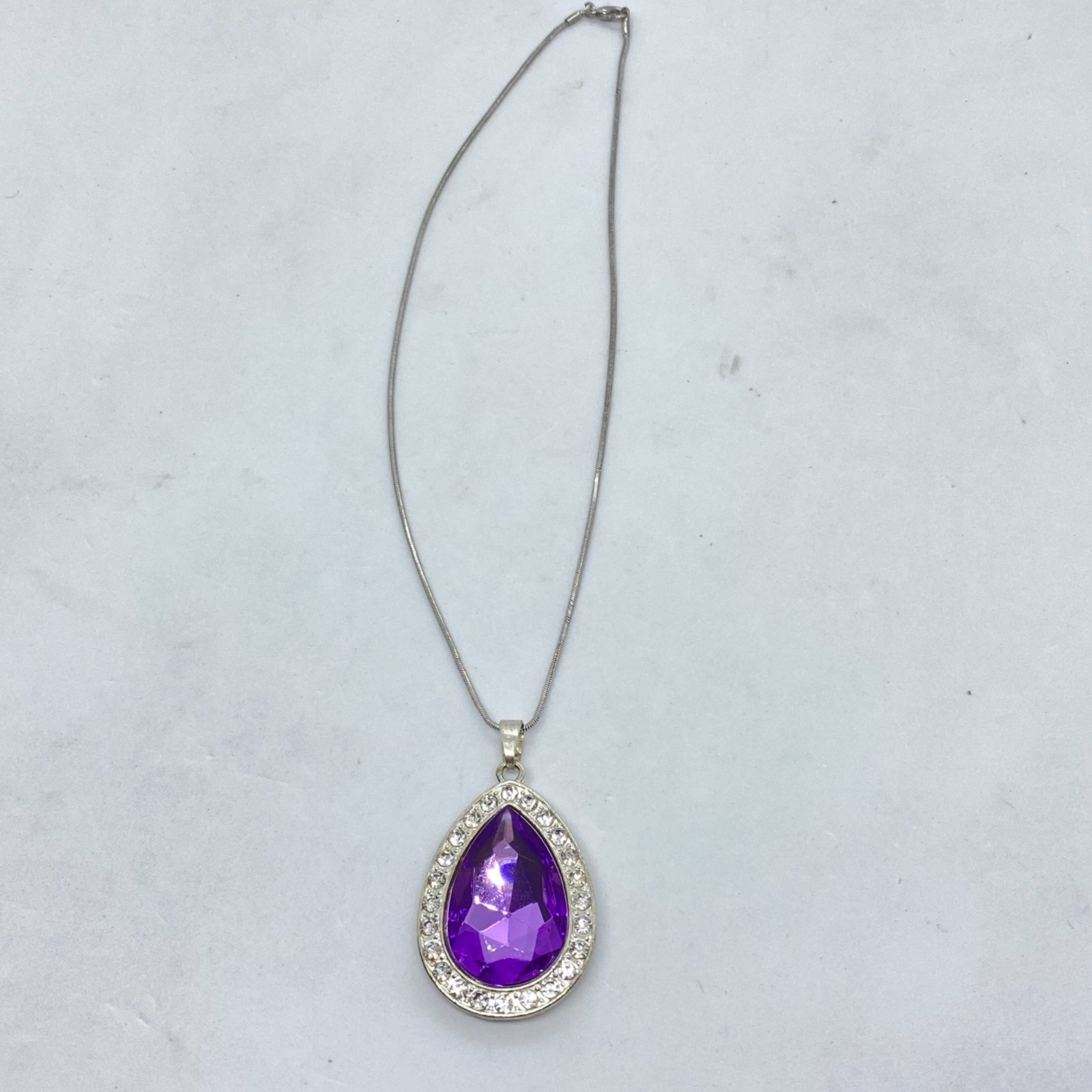 Purple Amulet Large Teardrop Girls Beautiful Necklace Item image 3