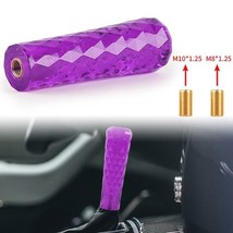 Universal 15cm Purple Crystal Diamond Shape Manual Gear Shift Knob Shifter - £14.32 GBP