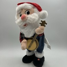 Gemmy Animated Singing Dancing Banjo Santa 14&quot; Christmas Decor 2021 TESTED - $23.36