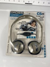 Koss CS6 Stereo Ear-Pad On the Ear Silver Computer Headphones Wired 2.5m... - $14.95