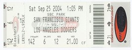 2004 Los Angeles Dodgers @ San Francisco Giants Full Unused ticket Sept 25th - £7.71 GBP