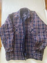 Birch Bay Mens Button Up Blue Plaid Flannel Jacket Size XL Lightweight - $25.13
