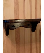 Vintage Wood Corbel Wall Shelf w/Plate Grove 12&quot; Length Decorative Dark ... - €20,53 EUR
